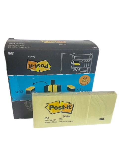 Karteczki samoprzylepne Post-it®3×100 szt. 38 x 51 mm